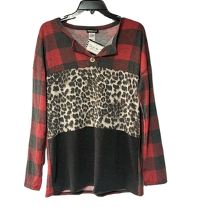New‎ Women’s Hemish USA long sleeve shirt size M super cute patterns comfy